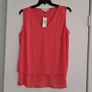 Coral Michael Kors Tank Blouse